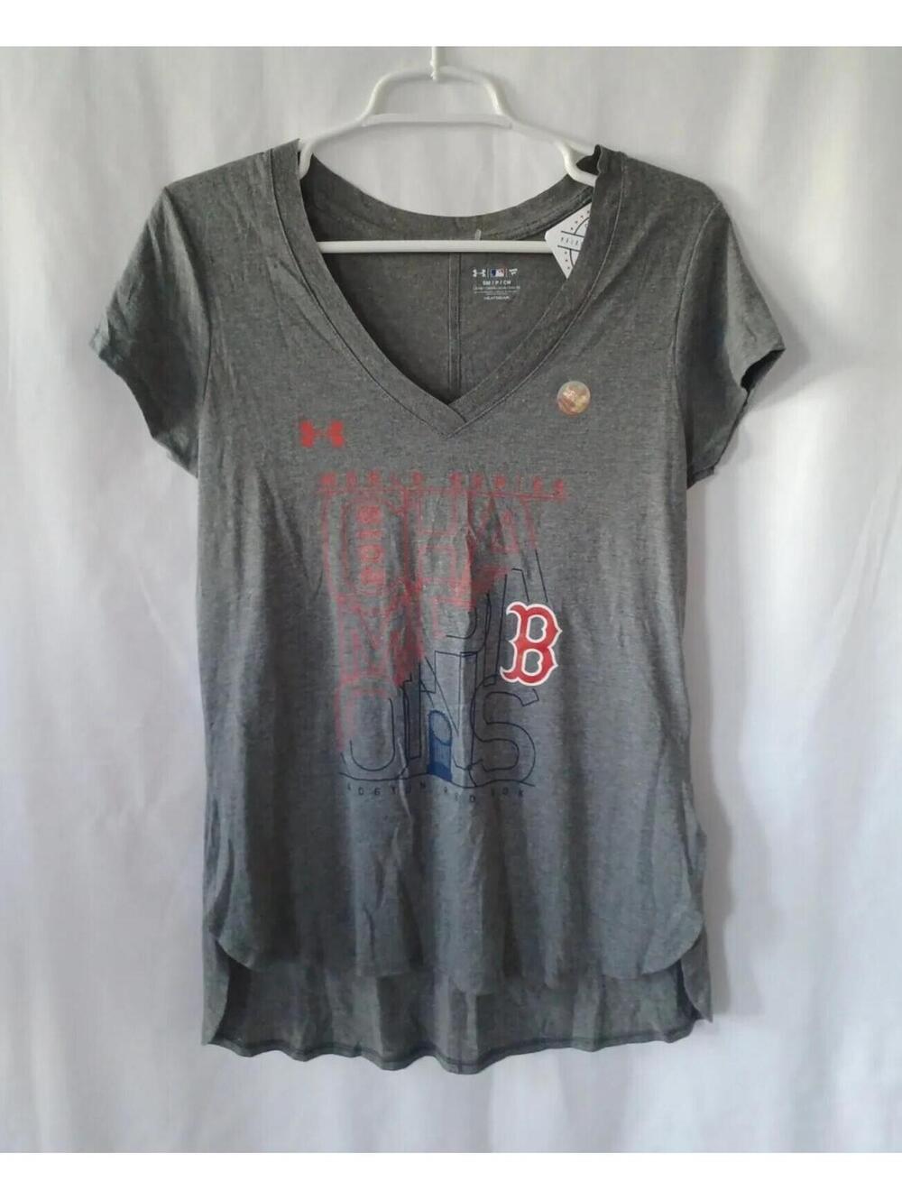 Under Armour World Series Boston Red Sox Gray T-Shirt Size Small NWT